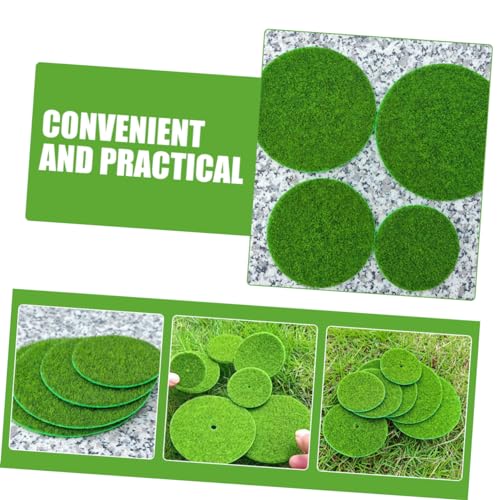 9pcs Micro Landscape Artificial Moss Rug Terrarium Moss Decor Green Faux for Planters Safe Artificial Mat Garden Accessory