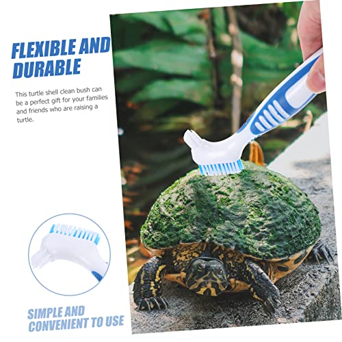 Turtle Cleaning Brush Multi-Functional Creative Personal Denture Household Double-Head Brace Cleaning Brush for Turtle Shell Aquarium Reptile Tank