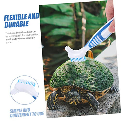 Turtle Cleaning Brush Multi-Functional Creative Personal Denture Household Double-Head Brace Cleaning Brush for Turtle Shell Aquarium Reptile Tank