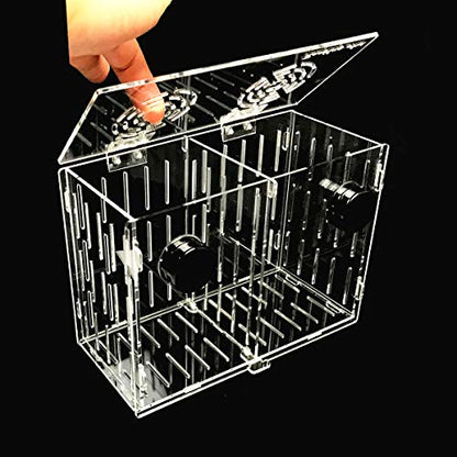 Magnetic Acclimation Breeder Box 4.5" / 8" /12" for Fish Anemone Coral Strong N52 Magnets for 1/2" Glass (8"x4"x6") - size: 8"x4"x6"