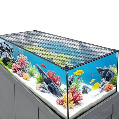 DIY Magnetic Fish Aquarium Anti-Jumping net Cover, Mesh Lid Prevents Fish Jumping and Reptile Escapes, Reptiles from Jumping Out - size: 80x40cm/31.50x15.75"