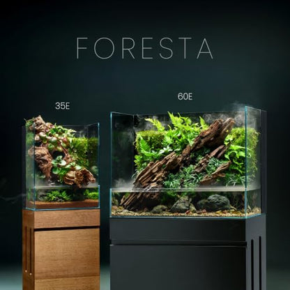 Ultum Nature Systems Foresta Integrated Paludarium Tank - All in One Aquarium w/Waterfall, Mist Maker, Water Pump, Modern Fish Tank w/Filtration for Aquatic Plants - 23.62" x 14.17" x 17.72" - 60E - size: 60E