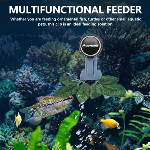 Blulu 2 Pcs Magnetic Seaweed Feeding Clips Saltwater Aquarium Tank Accessories Algae Magnet Seaweed Feeder for Fish and Aquatic Pets, Automatic Fish Feeder