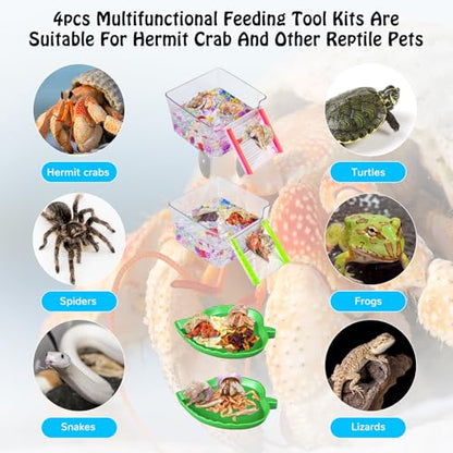 7 Pack Hermit Crab Pool Hermit Crab Water Bowl Dish Hermit Crab Food Bowl Dish Hermit Crab Accessories Starter Kits