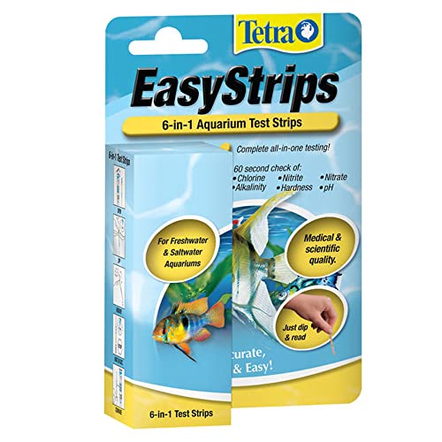 Tetra EasyStrips 6-in-1 Aquarium Water Test Strips, 25 Count | 1 Strip Tests 6 Water Quality Issues, Results In 60 Seconds, For Freshwater Or Saltwater Fish Tanks, Test Weekly - size: 25-Strip