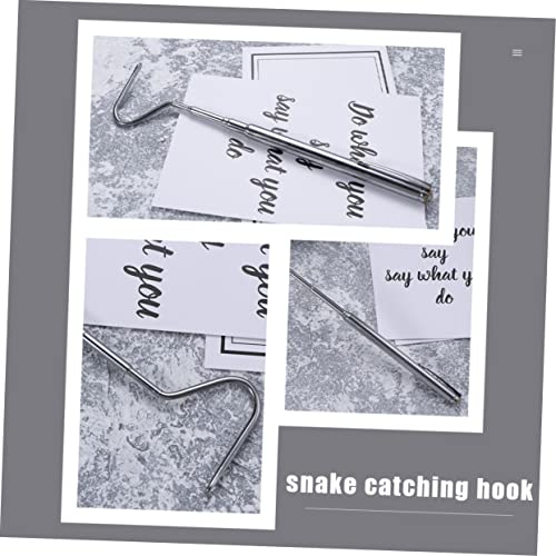 Happyyami 2pcs Snake Catching Hooks Telescoping Reptile Grabbers for Safe Handling of Snakes and Other Reptiles Sturdy Stainless Steel Design