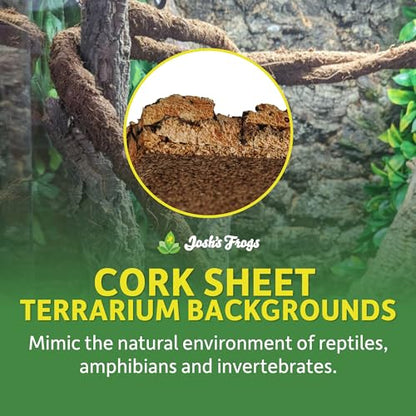 Josh's Frogs Natural Virgin Cork Sheet Terrarium Background (12x12) - size: Small 12"x12"