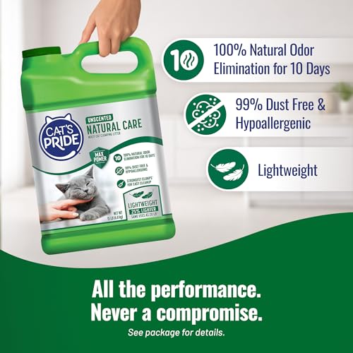 Cat's Pride Natural Care Odor-Eliminating Hypoallergenic Litter 15lb - size: 15 Pound, style: Natural Care Unscented