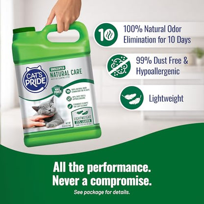 Cat's Pride Natural Care Odor-Eliminating Hypoallergenic Litter 15lb - size: 15 Pound, style: Natural Care Unscented