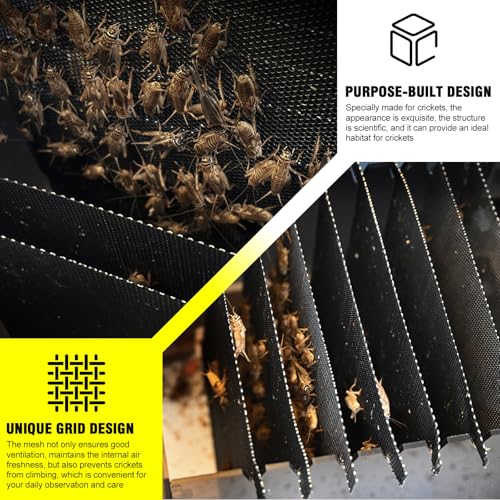 Reptile Cricket Keeper,Acrylic Feeding Crickets Habitat,Replacement of Egg Cartons