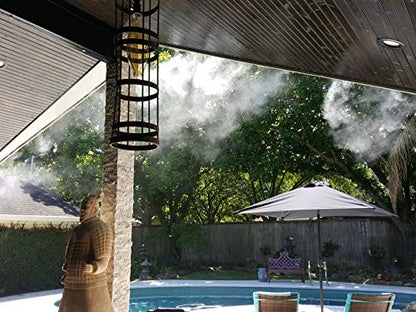 Patio Misting Kit - Made in USA Tubing - 18 Nozzle System (Un-Assembled - 48 Feet 12 Nozzle) - size: Un-Assembled - 48 Feet 12 Nozzle