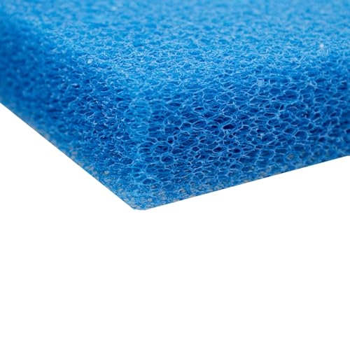 AQUANEAT Aquarium Filter Sponge Open Cell Foam Sheet Bio Sponge Filter Media Pad HMF Fish Tank Sump Divider (23" Lx 12.25" W x 2" H, Blue) - color: Blue, size: 23" Lx 12.25"W x 2"H