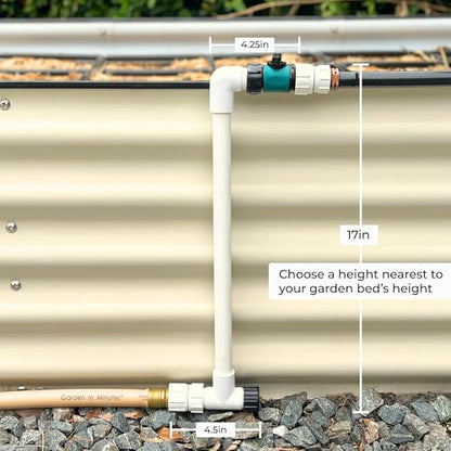 Garden Grid Manifold - 17" Tall, Single Style | Link All of Your Garden Grids So They Can Water Together | Ideal for Individual Garden Grids - size: 17", style: Single