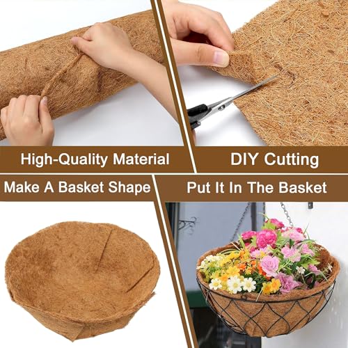 Natural Coco Liner Roll-31.5x78.7 Inch Coconut Coir Liner Sheets Coco Mat for DIY Flower Basket Liner Pet Pad Reptile Carpet Moss Pole