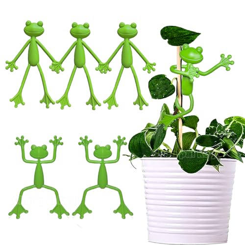 5Pcs Frog Plant Stand Holder, Frog Plant Support，Plant Propagation Buddy | Frog Planter Hugger，Frog Plant Stand，Frog Plant Stem Holder，Plant Support Frog，Plant Clips for Indoor Plants
