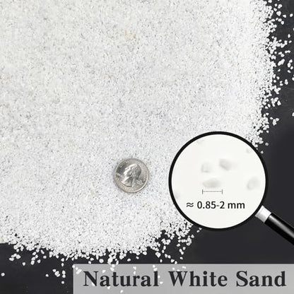 FANTIAN White Aquarium Sand, 10 lbs Fish Tank Sand | Aquarium Substrate Gravel, Safe for Fish Tank, Shrimp, Turtle, Terrariums, Aquatic, Plant, Fire Pits, Candle, Vase, Crafts - color: White, size: 10 LB
