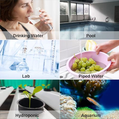 KETOTEK Digital pH & TDS Meters Water Quality Test Kit, pH Pen Tester TDS PPM Meter 2 in 1 Kit with 0~16.00ph and 0~9999ppm Measure Range for Hydroponic, Aquarium, Drinking Water, RO System, Pool