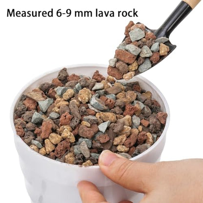 TOPZEA 12lb Mix Lava Rocks Pebbles for Plant, Potting Soil Decorative Landscaping Gritty Pumice, Volcanic Stone Gravel for Bonsai Succulent Cactus, Vase Filler, Fairy Gardening, Top Dressing