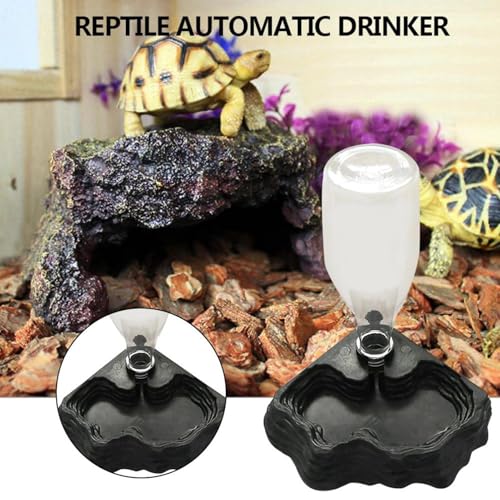 Reptile Water Feeder - Pet Water Fountain | Automatic Waterer Reservoir | Feeder | for Turtle Bearded Dragons Lizards Geckos Turtle Bearded Dragons Lizards Geckos for Terrarium Tank