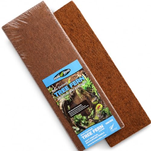 Fernwood - Vivarium and Terrarium Background Panels - 2 Pack - 18x6x.06 | Backdrop For Reptile, Amphibian, and Botanical Tanks - Made from New Zealand Tree Fern - Natural and Fibrous - size: Long 18x6x.06
