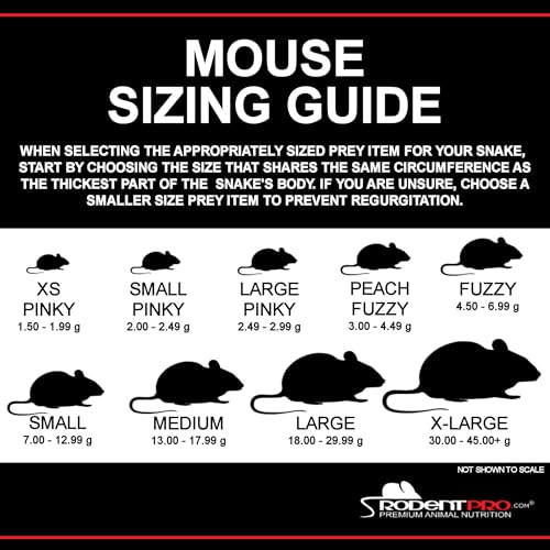 RodentPro Frozen Reptile Feeder White Peach Fuzzy Mice (100 Count)