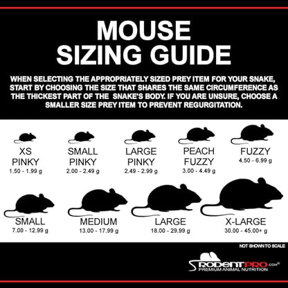 RodentPro Frozen Reptile Feeder White Peach Fuzzy Mice (100 Count)