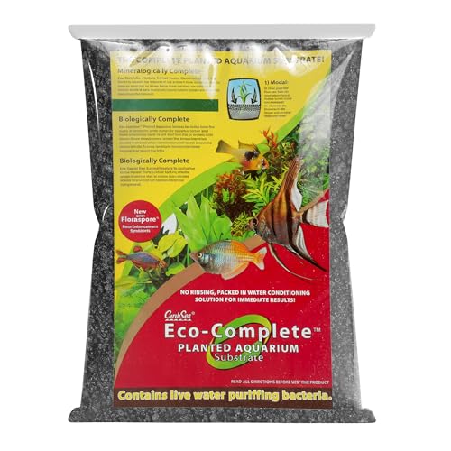 CaribSea Eco-Complete Planted Aquarium Substrate - 20 lbs - Black Nutrient-Rich Gravel for Freshwater Planted Tanks - Promotes Healthy Plant Growth & Water Stability - color: Black, size: 20 POUNDS