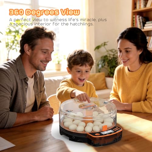 AsFrost Automatic Incubators for Hatching Eggs, 24 Egg Incubator,Upgrade Digital Incubator with Dual Modes,Temp & Humidity Control,Auto Turner, Egg Candler, Incubator for Hatching Quail & Poultry Eggs