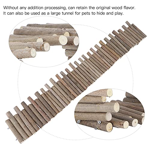 Yosoo Health Gear Hamster Wooden Fence Rat Ladder Bridge Toy Wood Hideout for Small Animals Bridge Reptils Pig Ladder Rat Chew Toys Reptile Play Climb (60CM Fence)