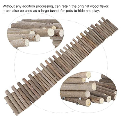 Yosoo Health Gear Hamster Wooden Fence Rat Ladder Bridge Toy Wood Hideout for Small Animals Bridge Reptils Pig Ladder Rat Chew Toys Reptile Play Climb (60CM Fence)
