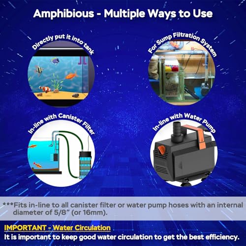 Aquarium U-V Light, Al-gae Clean Light for Fish Tank, Green Water Clean Lamp with Timer, Amphibian Aquarium U-V Lamp for in-Line and in-Tank Use, for 75-120 Gallons Fish Tanks(10W) - size: 75-120 Gallon