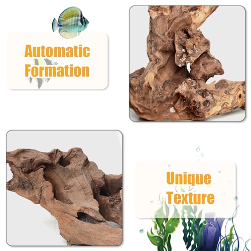 Aquarium Driftwood Natural Trunk Driftwood Assorted Branches 3.9-5.9" Assorted Trunk Terrarium Ornament(5 Pcs)