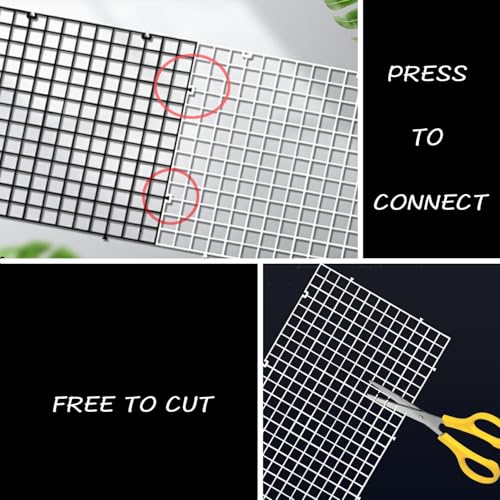 4Pcs Adjustable Aquarium Grid Lid with Clip Fish Tank Top Cover Filter Bottom Tray Divider Isolation Board Egg Crate Tray