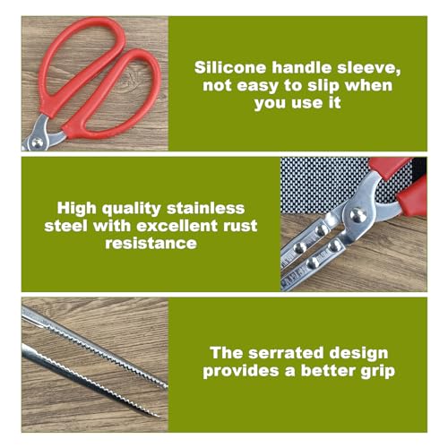 Heavy Duty Snake Feeding Tongs, Stainless Steel Reptile Feeding Tongs | 15" Extra Long Snake Tongs For Ball Python, Fish Aquariums, Reptiles Snakes, Tank Accessories Terrarium Supplies