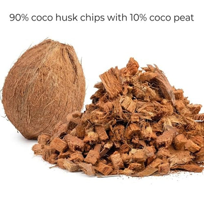 Coco Husk Chips Bricks Bulk 100 or 200 Pack (11 lb / 5 kg Each) – Pre-Washed, Low EC Coconut Substrate for Orchids, Aroids & Hydroponics – Expands 7X – Mulch, Potting Mix & Reptile Bedding (100)