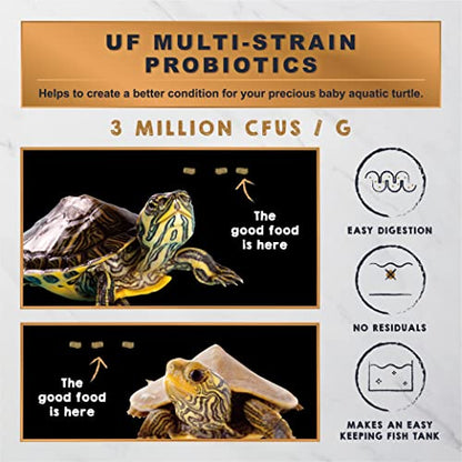 Ultra Fresh Floating Turtle Food, All Natural Ingredients, Wild Sword Prawn, Calcium Vitamin D Enriched for Picky Aquatic Baby Turtles, Nutri Stick 3.35 oz - size: 3.35 Ounce (Pack of 1)