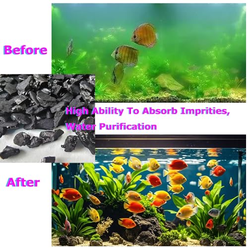 Aqarium Filter Activated Charcoal Aquarium Filter Media Activated Carbon Pellets for Turtle Tank and Fish Tank - Activated Charcoal Compatible with Tetra Whisper Filter Water Tanks