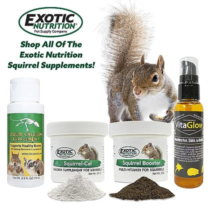Squirrel Booster (2 oz.) - Complete Multivitamin - Powdered Vitamin & Mineral Supplement for Pet Squirrels