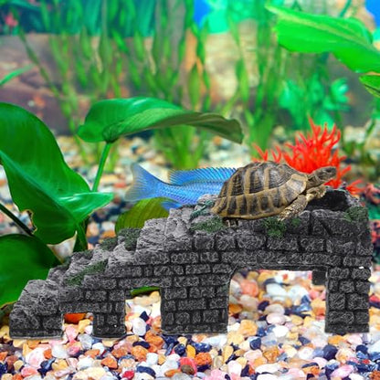 jojofuny Large Turtle Dock Floating Basking Platform with Ramp for Aquarium Turtles Reptile Habitat Tank Accessory
