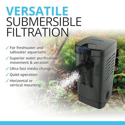 Fluval U1 Underwater Filter, Freshwater and Saltwater Aquarium Filter, A465, Black - size: U1