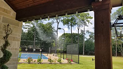 System - Stainless Steel Tubing - 1500 PSI Misting Pump - Do It Yourself Misting System - For Residential, Commercial and Industrial - Up to 120 Nozzles (78 Ft Mist Line - 40 Nozzles) - size: 78 Ft Mist Line - 40 Nozzles