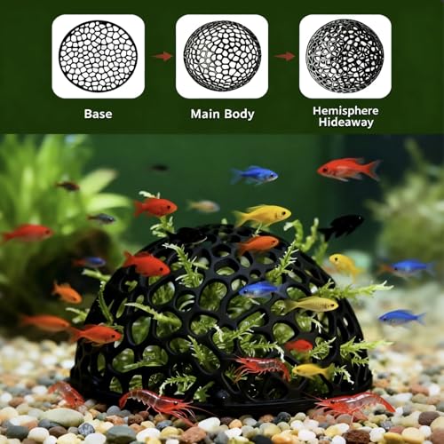 5-piece Aquarium Shrimp Tank Set with Tunnels and Caves for Shrimp Hiding