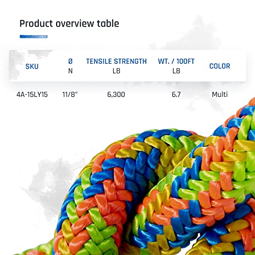 24-Strand 11.8 mm Arborist-Pro™ Rope – High Tensile Strength – Lightweight – Made in USA - color: Viper, size: 120 ft
