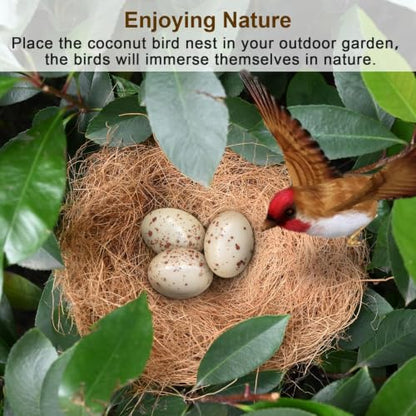 Sukh 2PCS Coconut Fiber for Bird Nest - Bird Nest Bedding for Hummingbird Finch | Coconut Bird Nest Finch Coconut Fiber Loose Bedding Substrate for Laying Eggs, Resting Materials for Birds, Hummingbird Parak