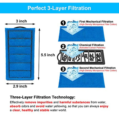 DaToo Aquarium Power Filter in-Tank Ultra Silent Small Fish Tank Filter 5W for Aquarium 10 to 20 Gallon Tank White, 1 Yr Warranty