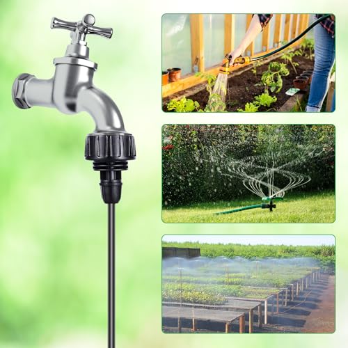3/4'' to1/4'' Drip Irrigation Hose Adapter,Drip Tubing to Faucet | 3/4" Faucet Adapter to 1/4" Irrigation tubing, 3/4"Garden Faucet to 1/4 Irrigation Tubing for Garden Irrigation System - size: 3/4" to 1/4" Pipe Connector