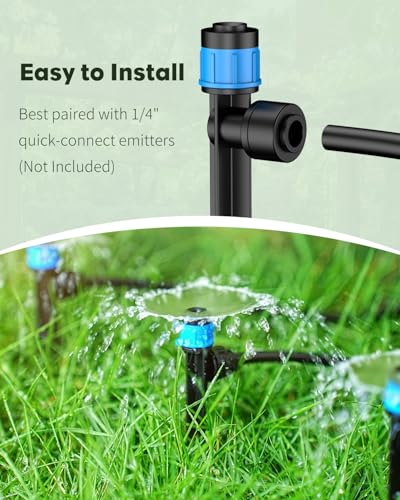 Pawfly 100 ft. 1/4 Drip Irrigation Tubing, Blank Distribution Tubing for Drip Irrigation System, 1/4" Black Polyethylene Drip Line, Drip Irrigation Part Drip Irrigation Hose Roll for Garden Watering - size: 100 FT 1/4" PE Drip Irrigation Tubing