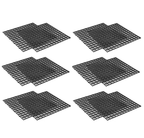 12 Pack 12inch（30cm） Square Aquarium Bottom Filter Mesh Partition Dividers Grid Plate Fish Tank Divider Plastic Egg Crate, Aquarium Filter Bottom Tray, Grid Isolation Board Partition