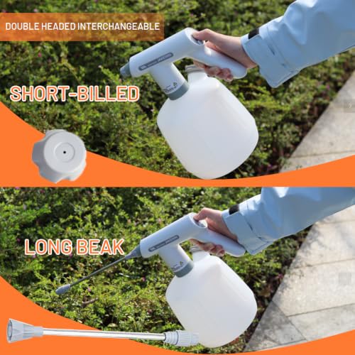 Electric Spray Bottle，2 Spray Modes Removable Wand | 2L ABS electric sprayer with 1200mAh rechargeable battery for gardening,household cleaning &Pet Bathing Grooming