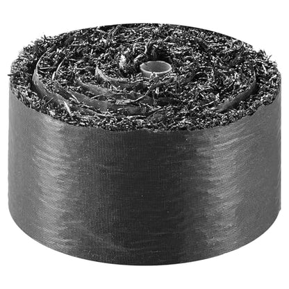 VEVOR Rubber Mulch Mat Roll, 140 x 4.5 in, Recycled Rubber Permanent Mulch Edging Border, Natural-Looking Flower Barrier with Stakes, 0.5 in Thick Cuttable Garden Edgings for Landscaping